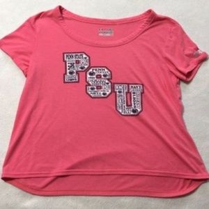 Under Armour Pink Penn State Crop Top Shirt